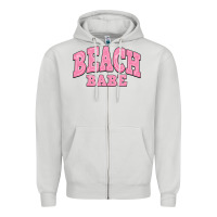 Dove Grey beach babe Zipper Hoodie - JahusDesignShop