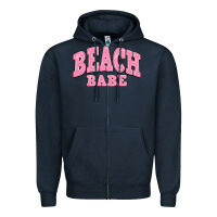 Navy beach babe Zipper Hoodie - JahusDesignShop