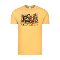 Vintage Mustard jesus the reason for the season Vintage Tee - Zillion Design Studio