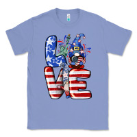 Colony Blue Love 4th of July with gnomes 4th of july Classic Tee - CowGirlArtShop