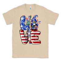 Mushroom Love 4th of July with gnomes 4th of july Classic Tee - CowGirlArtShop