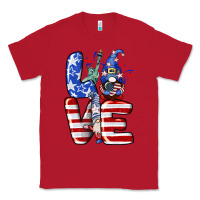 Red Love 4th of July with gnomes 4th of july Classic Tee - CowGirlArtShop