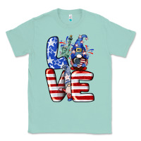 Seafoam Love 4th of July with gnomes 4th of july Classic Tee - CowGirlArtShop