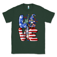 Sports Green Love 4th of July with gnomes 4th of july Classic Tee - CowGirlArtShop