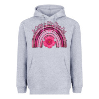 Heather Grey in october we wear pink rainbow Heavyweight Hoodie - AdoDesignShop