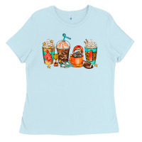 Baby Blue American football coffee cups Ladies Tee - AdoDesignShop