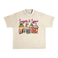 Sandshell sugar and spice pink gingerbread coffee cups Urban Heavy Tee - Zillion Design Studio