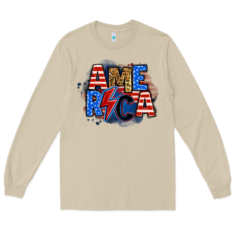 America Lightning Bolt Long Sleeve Tee by Zillion Design Studio | Teevron