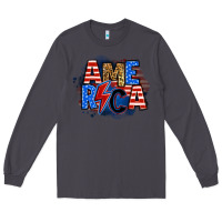 Smoke america lightning bolt Long Sleeve Tee - Zillion Design Studio