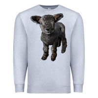 Heather Grey southdown baby sheep Premium Sweatshirt - LillyAllenDesigns