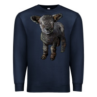 Navy southdown baby sheep Premium Sweatshirt - LillyAllenDesigns