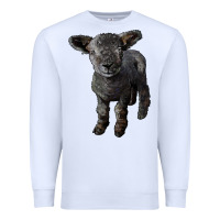 White southdown baby sheep Premium Sweatshirt - LillyAllenDesigns
