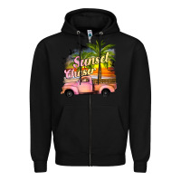 Black sunset chaser Zipper Hoodie - JahusDesignShop