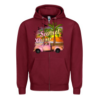 Burgundy sunset chaser Zipper Hoodie - JahusDesignShop
