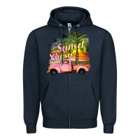 Navy sunset chaser Zipper Hoodie - JahusDesignShop