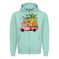 Seafoam sunset chaser Zipper Hoodie - JahusDesignShop