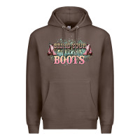 Coffee bring your ass kicking boots Premium Hoodie - NancyCooperArtShop