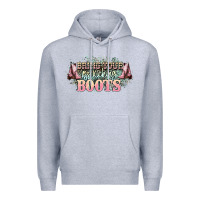 Heather Grey bring your ass kicking boots Premium Hoodie - NancyCooperArtShop