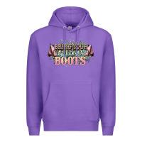 Purple bring your ass kicking boots Premium Hoodie - NancyCooperArtShop