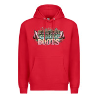 Red bring your ass kicking boots Premium Hoodie - NancyCooperArtShop