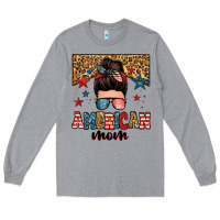 American Mom Junkie Messy Bun Long Sleeve Tee | Teevron