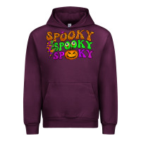 Mauve Wine spooky with lightning bolt Urban Hoodie - BundleAndBundleShop