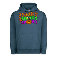 Pigment Midnight Navy spooky with lightning bolt Urban Hoodie - BundleAndBundleShop