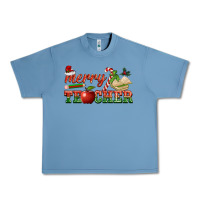 Pebble Blue merry teacher Urban Heavy Tee - BarkalooDesign