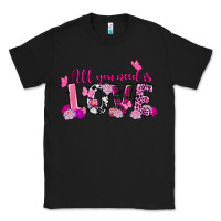 Black all you need is love valentine's day Classic Tee - FaDigitalArtStudio