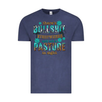 Vintage Denim theres bullshit everywhere and not a pasture tbw Vintage Tee - texasbilliewilder