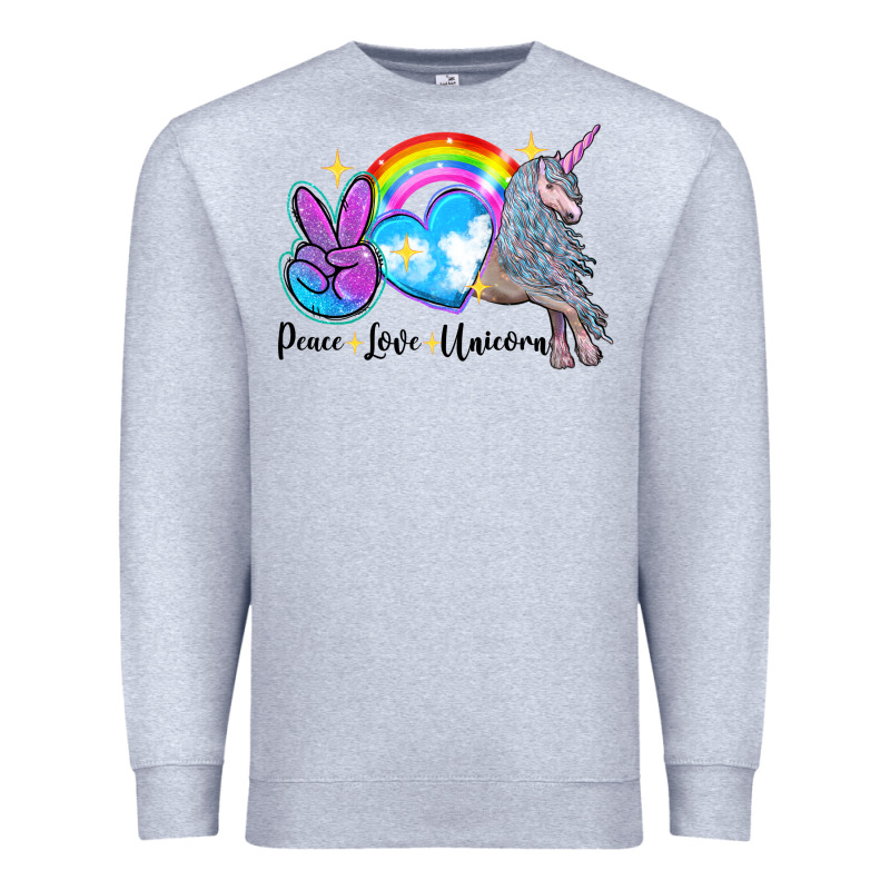 Peace Love Unicorn Premium Sweatshirt by LillyAllenDesigns | Teevron