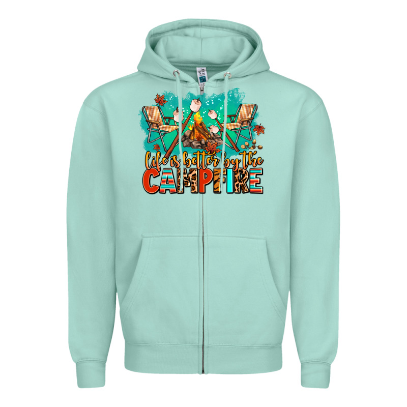 Life Is Better By The Campfire Zipper Hoodie by AdoDesignShop | Teevron