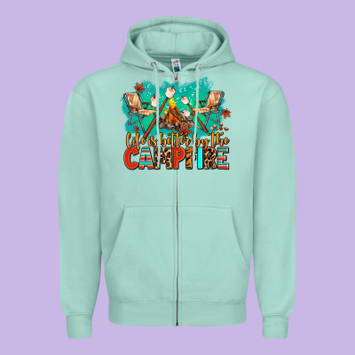 Life Is Better By The Campfire Zipper Hoodie Designed By Adodesignshop