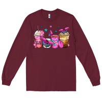Burgundy antisocial butterfly coffee cups Long Sleeve Tee - Zillion Design Studio