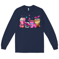 Navy antisocial butterfly coffee cups Long Sleeve Tee - Zillion Design Studio
