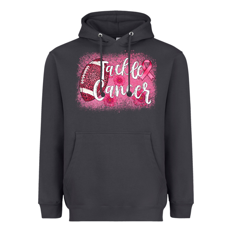 Tackle Cancer Football Leopard Heavyweight Hoodie by AdoDesignShop | Teevron
