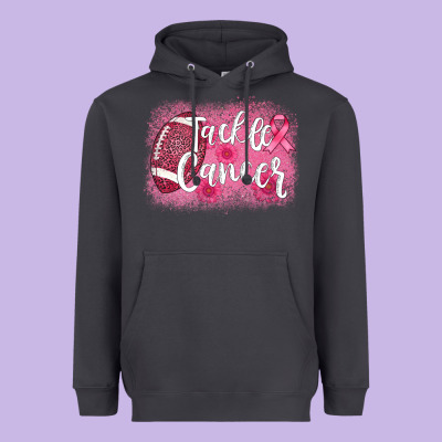 Tackle Cancer Football Leopard Heavyweight Hoodie Designed By Adodesignshop