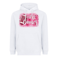 White tackle cancer football leopard Heavyweight Hoodie - AdoDesignShop