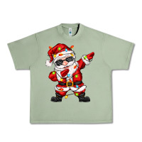 Oil Green dabbing santa with christmas lights Urban Heavy Tee - Zillion Design Studio