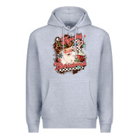 Heather Grey western howdy christmas Premium Hoodie - MaliasSmallBusiness