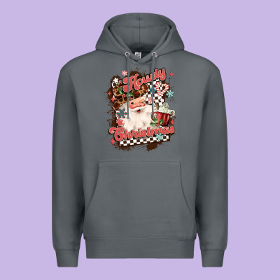 Western Howdy Christmas Premium Hoodie Designed By Maliassmallbusiness