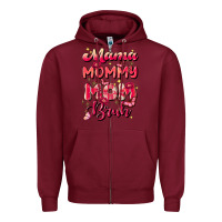 Burgundy mom bruh Zipper Hoodie - JahusDesignShop