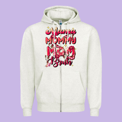 Mom Bruh Zipper Hoodie Designed By Jahusdesignshop