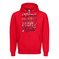 Red mom bruh Zipper Hoodie - JahusDesignShop