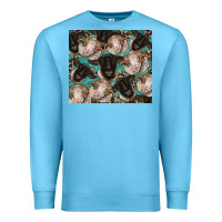 Ocean Blue suffolk ewe and merino ram sheeps Premium Sweatshirt - BarkalooDesign