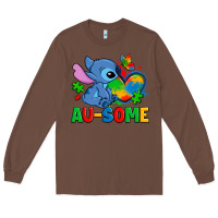 Chestnut ausome stitch autism Long Sleeve Tee - Zillion Design Studio
