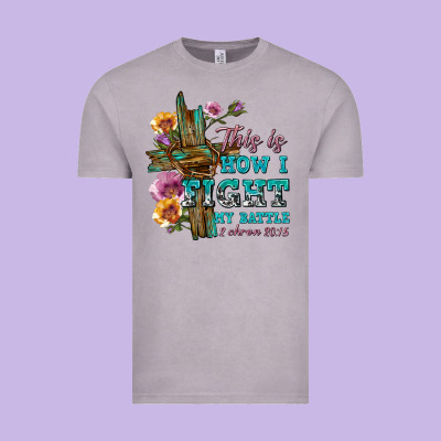 Vintage Tee this is how i fight my battle tbw