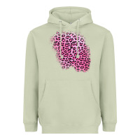 Matcha pink leopard patch Heavyweight Hoodie - AdoDesignShop