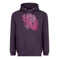 Plum pink leopard patch Heavyweight Hoodie - AdoDesignShop