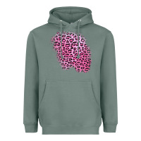 Sage pink leopard patch Heavyweight Hoodie - AdoDesignShop